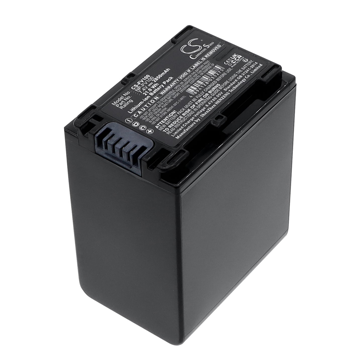 7.4V 2850mAh/21.10Wh Li-ion Camera Battery for Sony