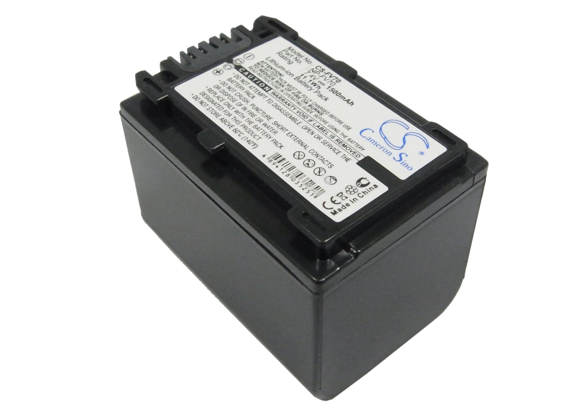 7.4V 1500mAh/11.1Wh Li-ion Camera Battery for Sony
