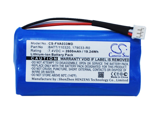 7.4V 2600mAh/19.24Wh Li-ion Medical Battery for Fresenius