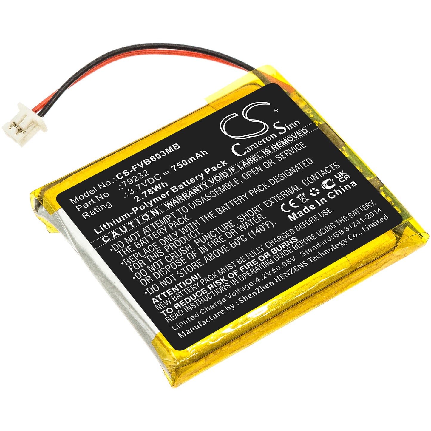 CS-FVB603MB Replacement Battery – Compatible with VB601, VB603, VB605