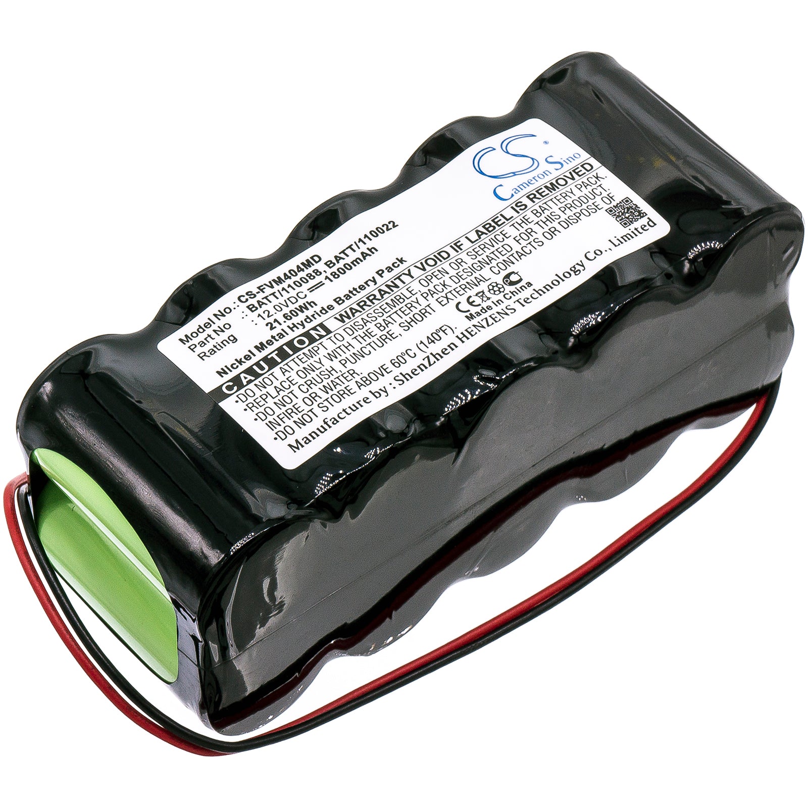 12V 1800mAh/21.60Wh Ni-MH Medical Battery for Fresenius