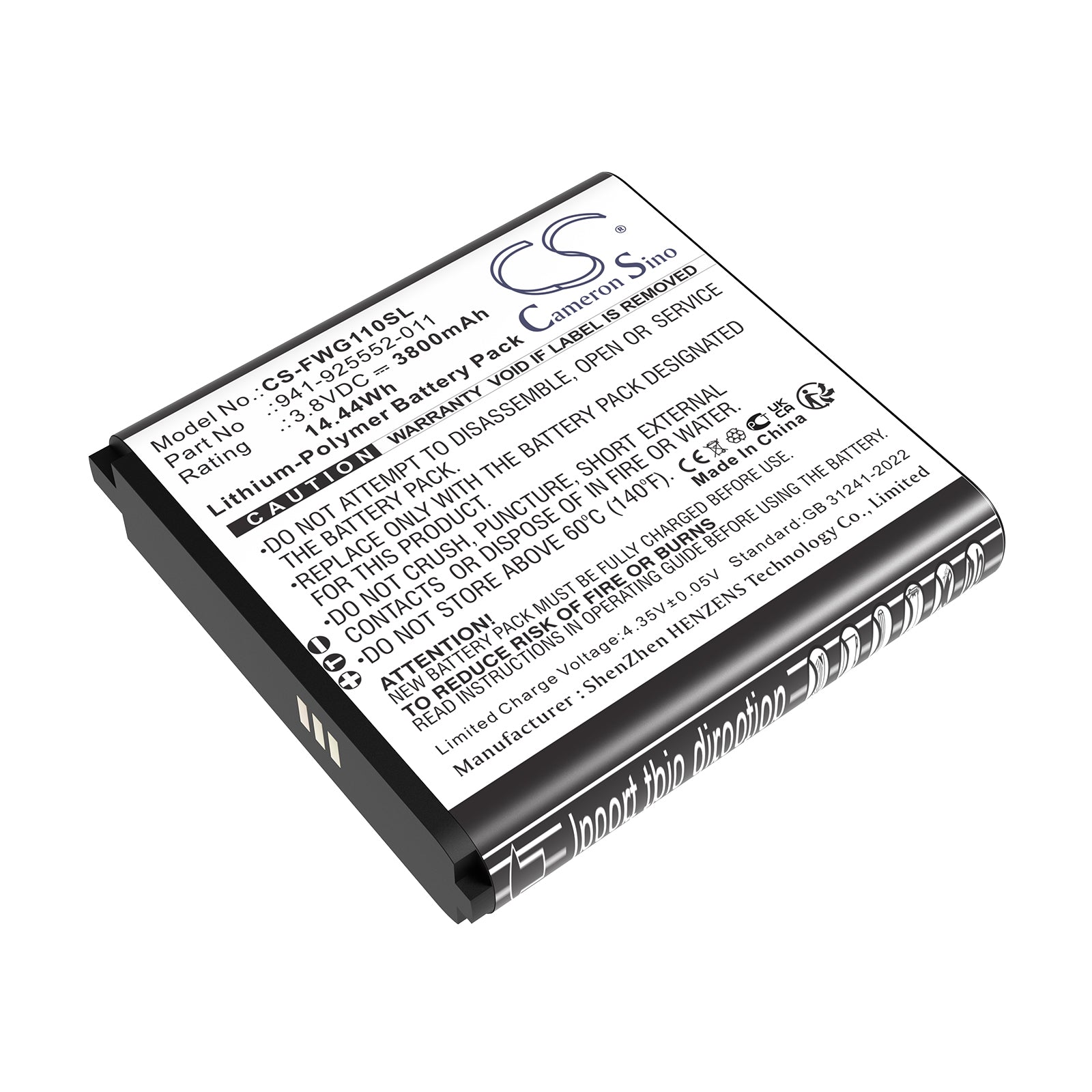 CS-FWG110SL Replacement Battery – Compatible with RG1100