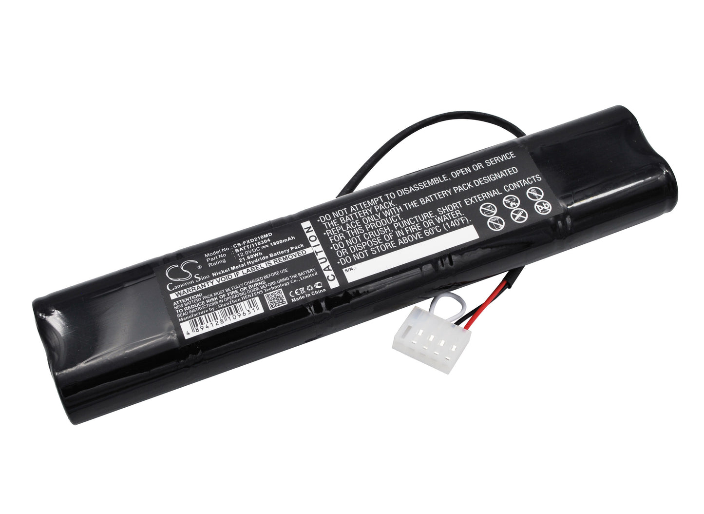 12V 1800mAh/21.60Wh Ni-MH Medical Battery for Fukuda