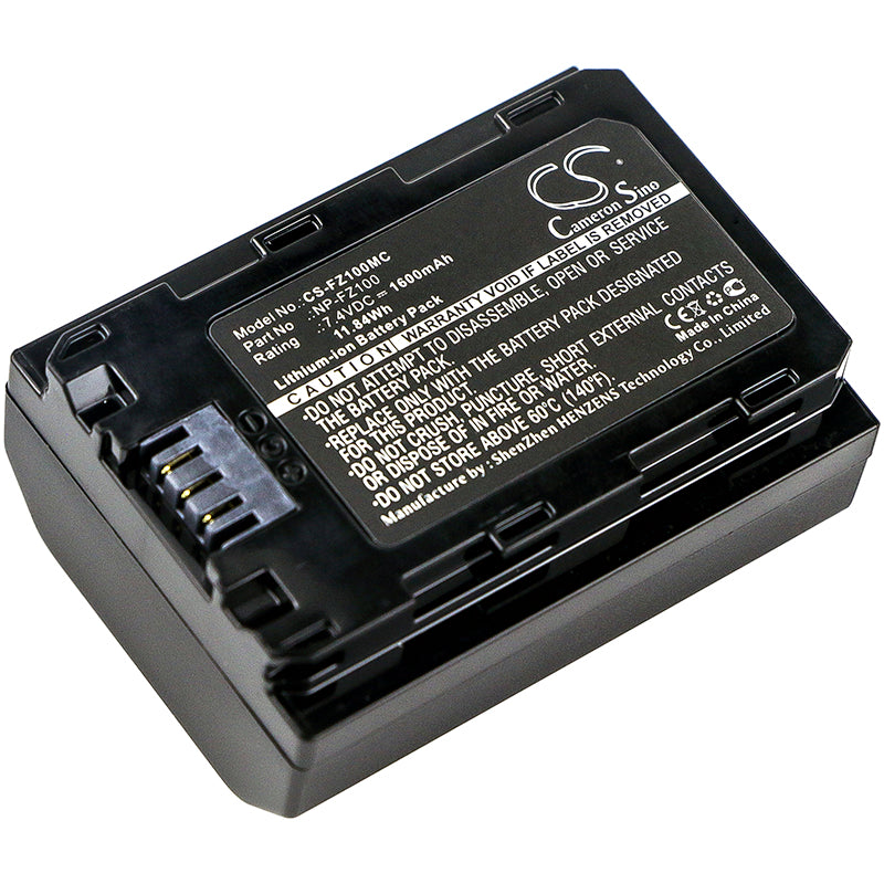 7.4V 1600mAh/11.84Wh Li-ion Camera Battery for Sony