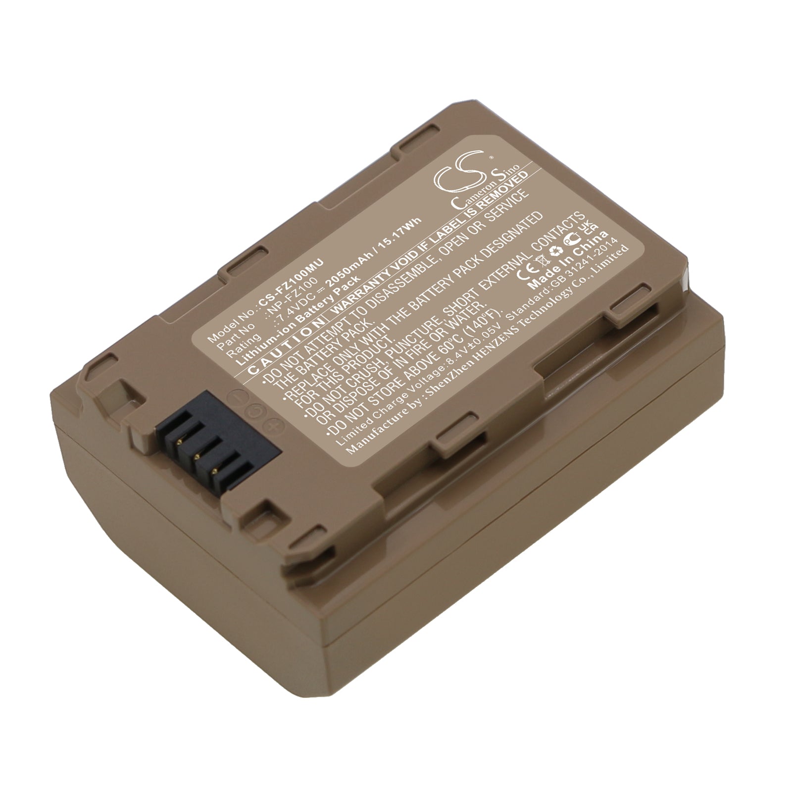 CS-FZ100MU Replacement Battery – Compatible with A7 Mark 3, A7R Mark 3, Alpha a7 III, Alpha a7R III, Alpha A9, ILCE-7M3, ILCE-7M3K, ILCE-7RM3, ILME-FX3