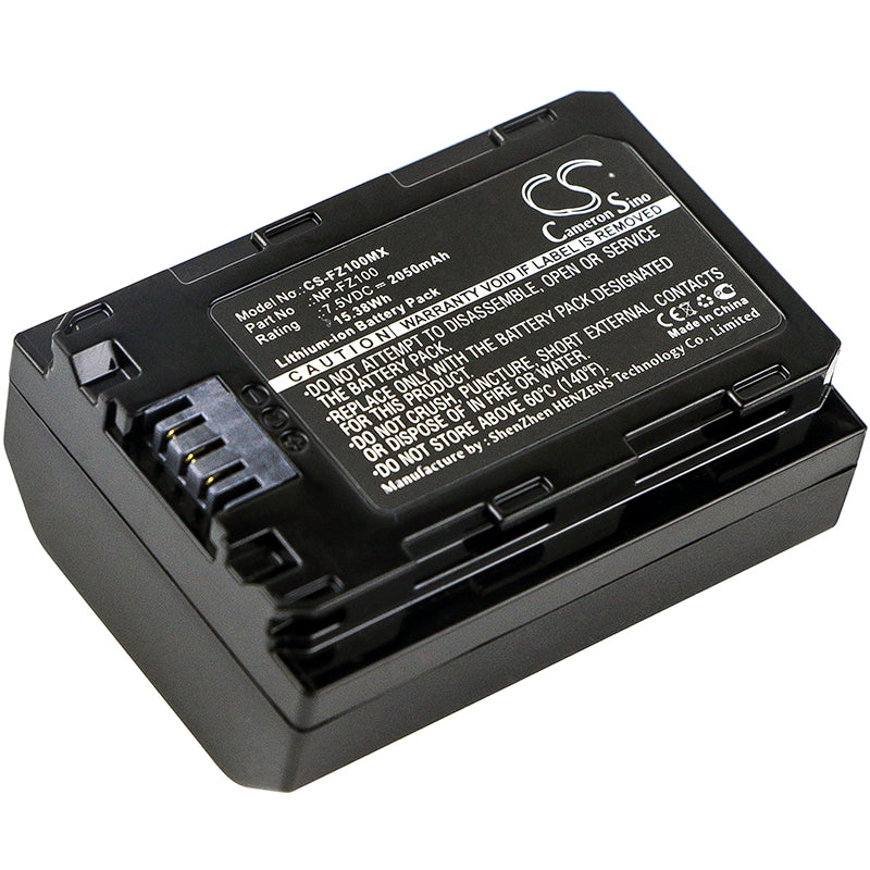 7.5V 2050mAh/15.38Wh Li-ion Camera Battery for Sony