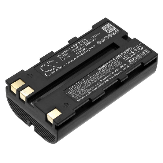 7.4V 2200mAh/16.28Wh Li-ion Equipment/Survey Battery for Leica