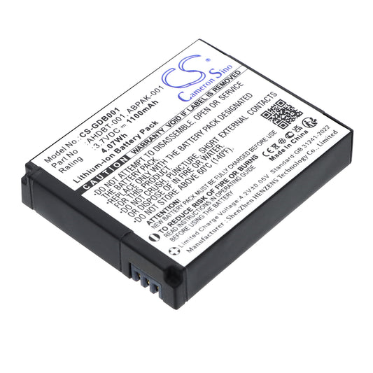 3.7V 1100mAh/4.07Wh Li-ion Camera Battery for GoPro