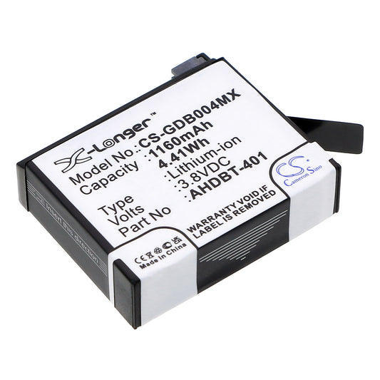 3.8V 1160mAh/4.41Wh Li-ion Camera Battery for GoPro