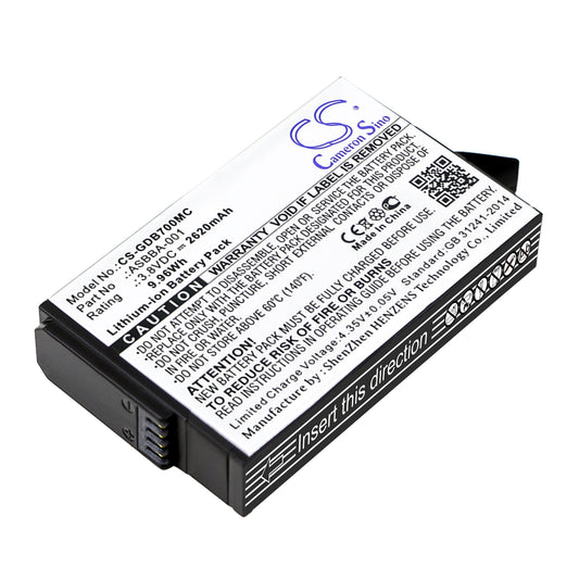 3.8V 2620mAh/9.96Wh Li-ion Camera Battery for GoPro