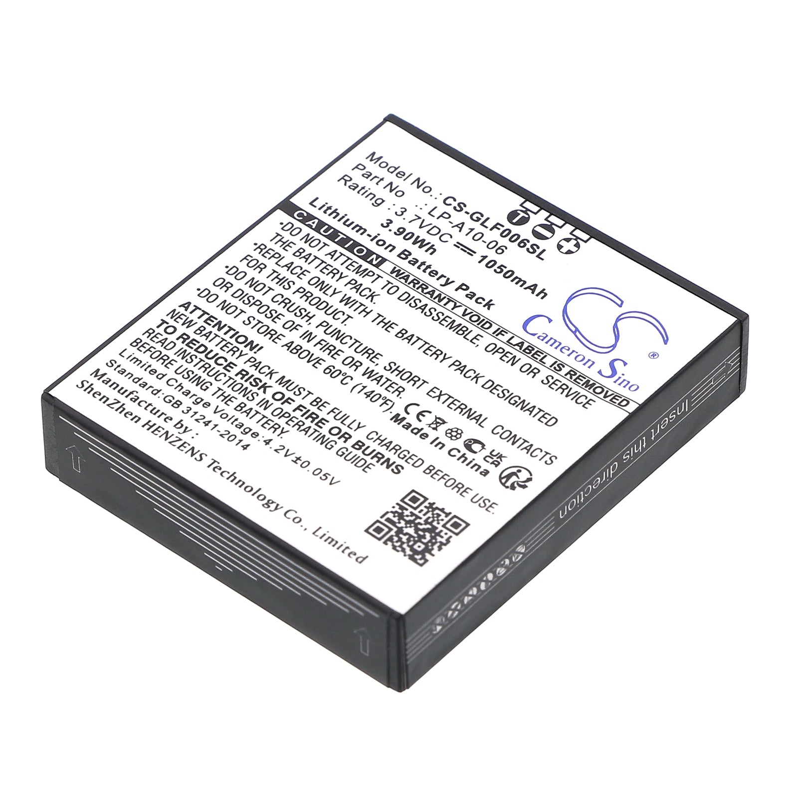 3.7V 1050mAh/3.89Wh Li-ion GPS/Navigator Battery for Golf Buddy