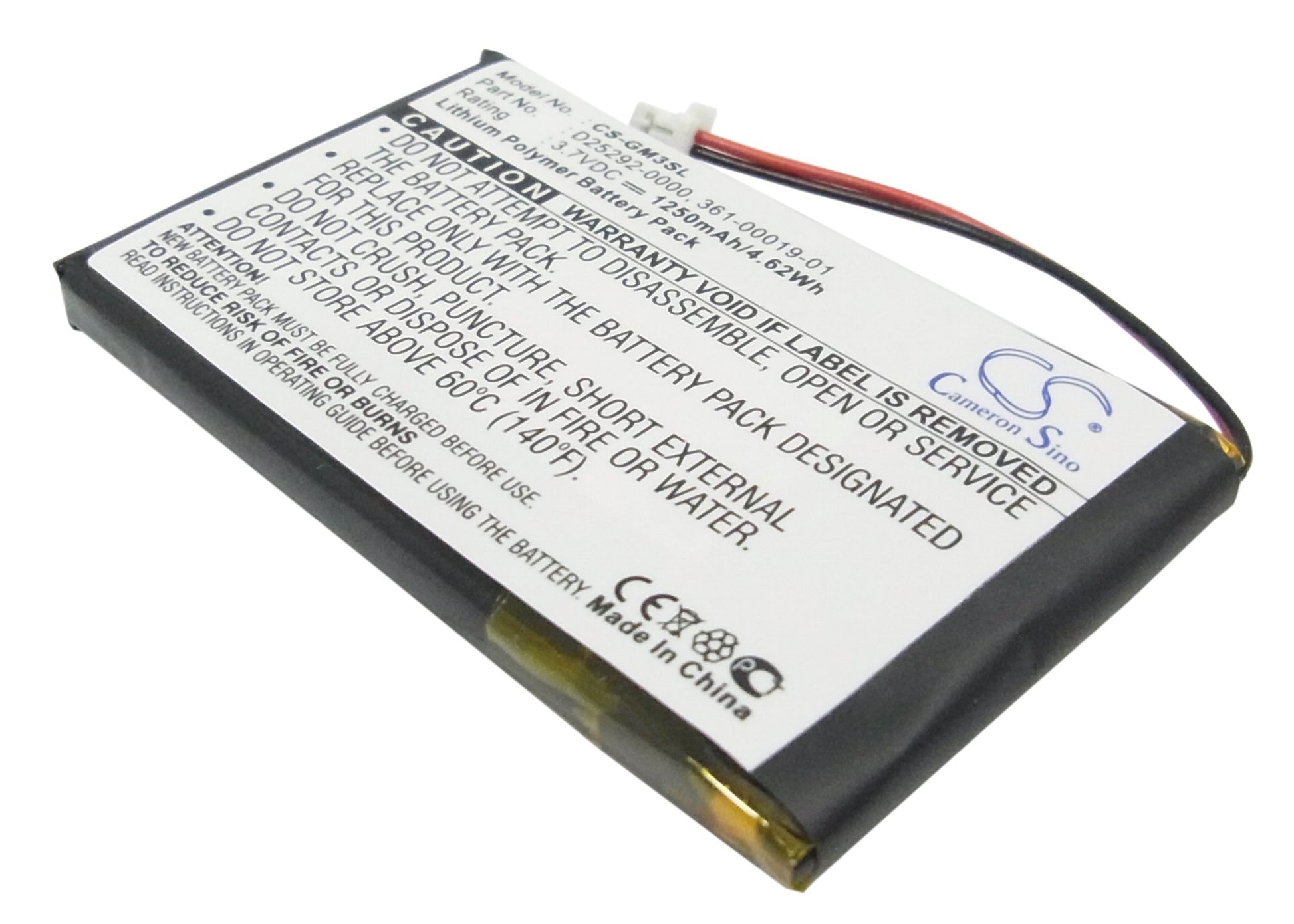 3.7V 1250mAh Li-Polymer GPS/Navigator Battery for Garmin