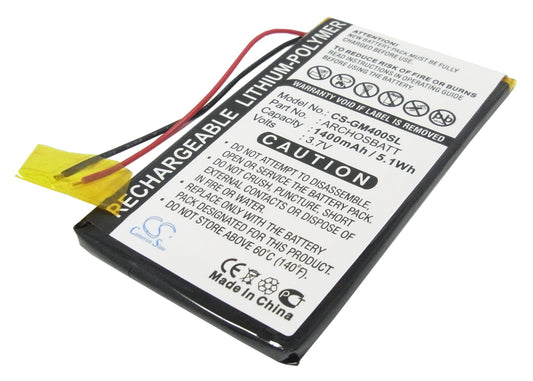 3.7V 1400mAh Li-Polymer MP3/MP4/PMP Battery for Archos