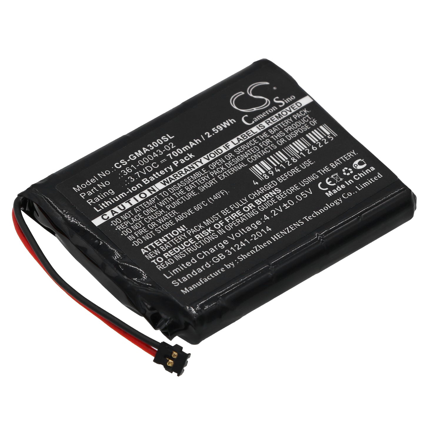 3.7V 700mAh/2.59Wh Li-ion GPS/Navigator Battery for Garmin