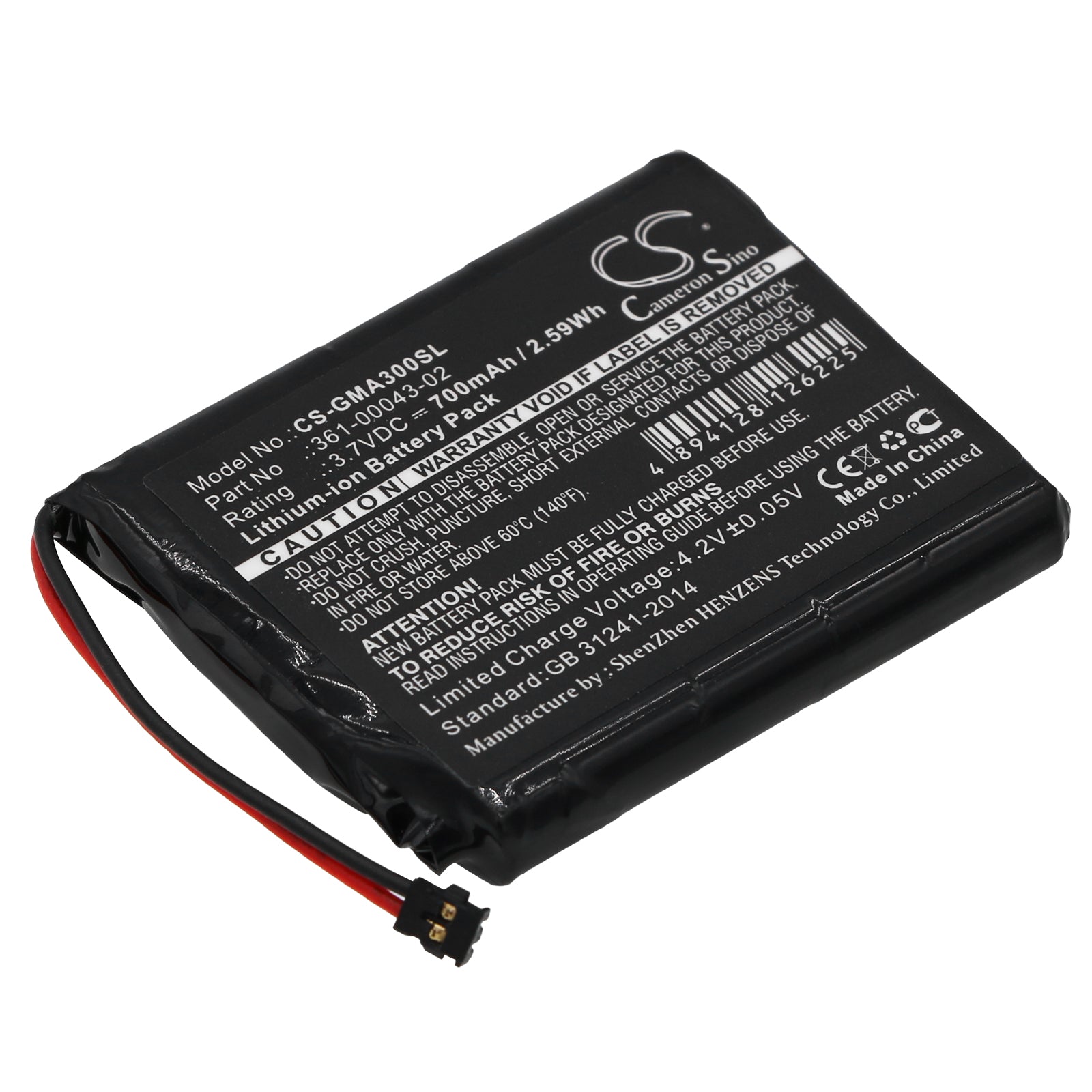 3.7V 700mAh/2.59Wh Li-ion GPS/Navigator Battery for Garmin