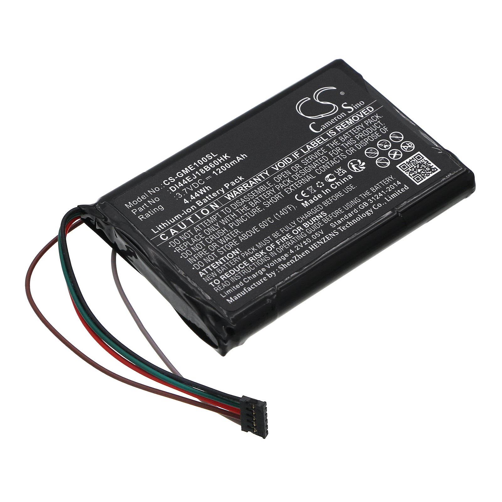3.7V 1200mAh/4.44Wh Li-ion GPS/Navigator Battery for Garmin