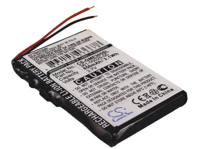 3.7V 850mAh/3.1Wh Li-ion GPS/Navigator Battery for Garmin