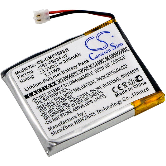 3.7V 300mAh/1.11Wh Li-Polymer Smartwatch Battery for Garmin
