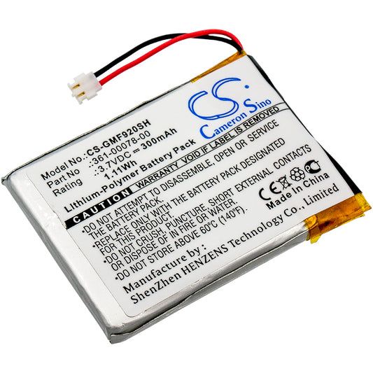 3.7V 300mAh/1.11Wh Li-Polymer Smartwatch Battery for Garmin