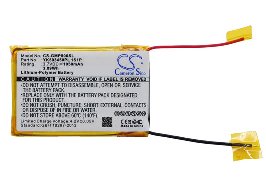 3.7V 1050mAh/3.89Wh Li-Polymer MP3/MP4/PMP Battery for Grundig
