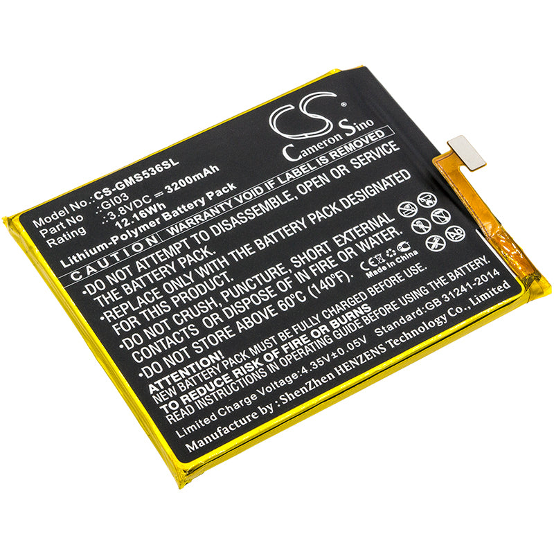 3.8V 3200mAh/12.16Wh Li-Polymer Mobile/SmartPhone Battery for Gigaset