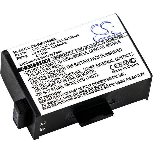 3.8V 1250mAh/4.75Wh Li-ion Camera Battery for Garmin