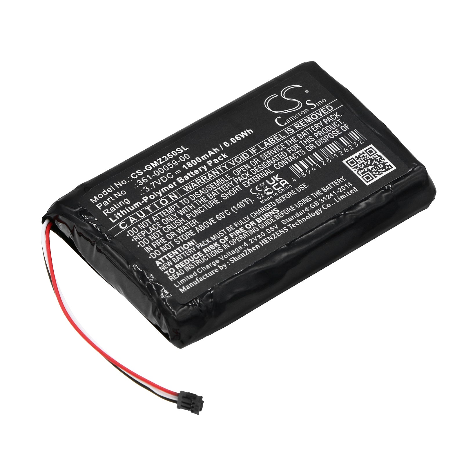 3.7V 1800mAh/6.66Wh Li-Polymer GPS/Navigator Battery for Garmin