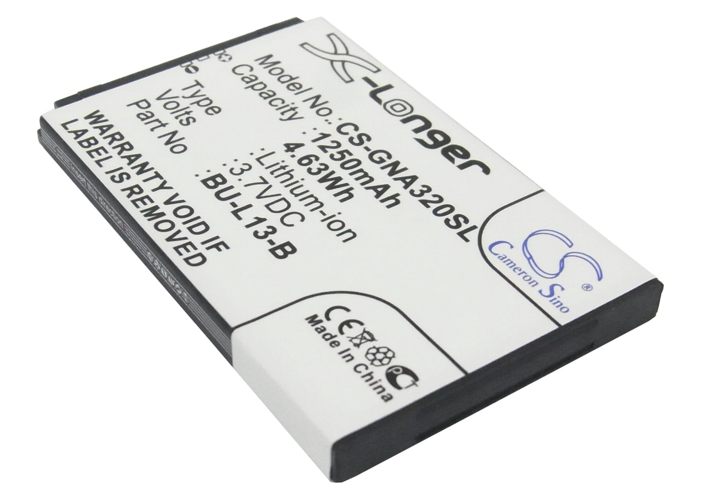 3.7V 1250mAh/4.63Wh Li-ion Mobile/SmartPhone Battery for GIONEE
