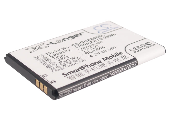 3.7V 1700mAh/6.29Wh Li-ion Mobile/SmartPhone Battery for GIONEE
