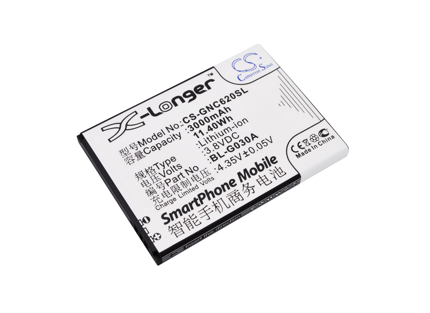 3.8V 3000mAh/11.40Wh Li-ion Mobile/SmartPhone Battery for GIONEE