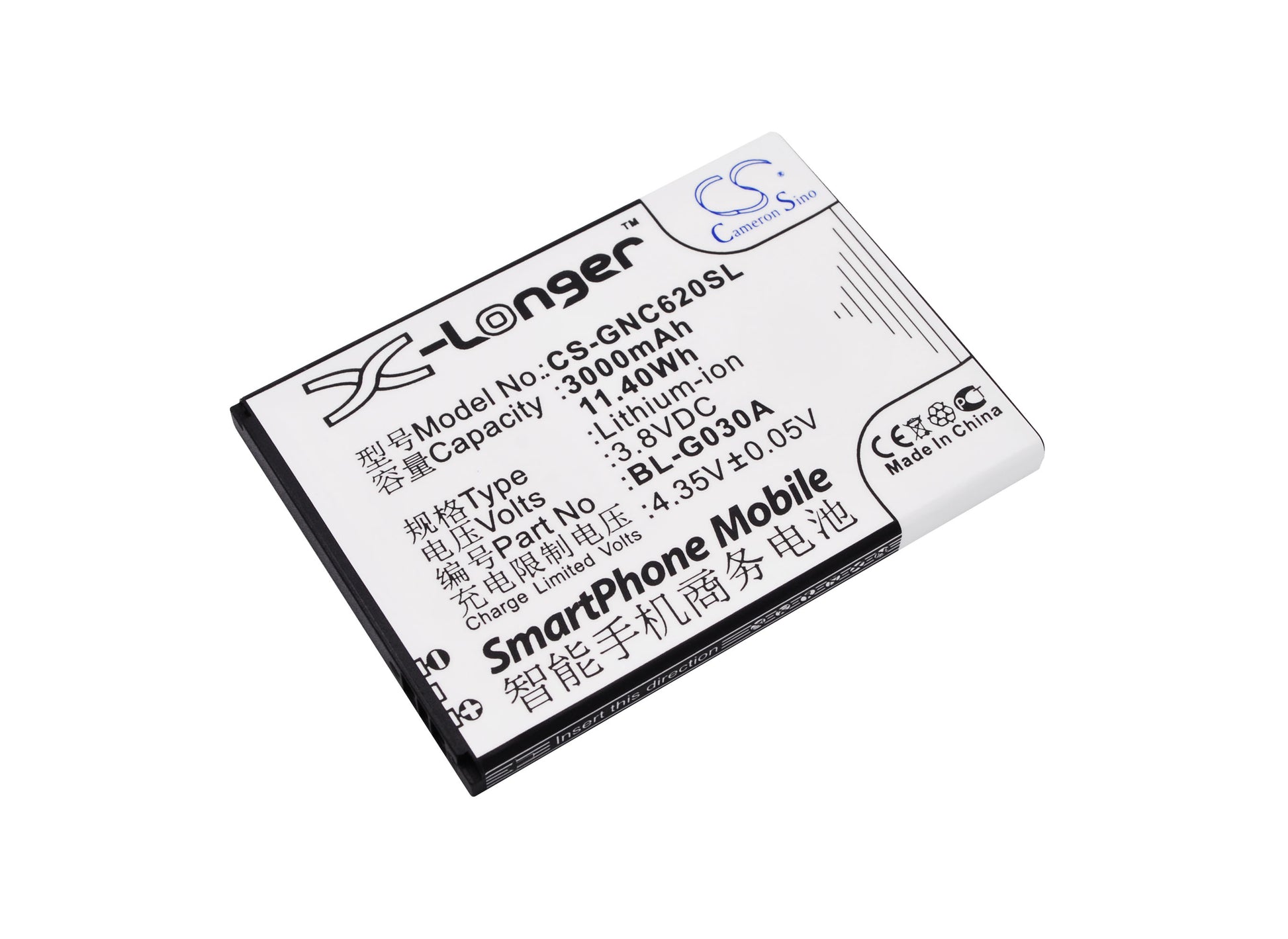 3.8V 3000mAh/11.40Wh Li-ion Mobile/SmartPhone Battery for GIONEE