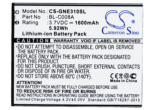 3.7V 1600mAh/5.92Wh Li-ion Mobile/SmartPhone Battery for Fly