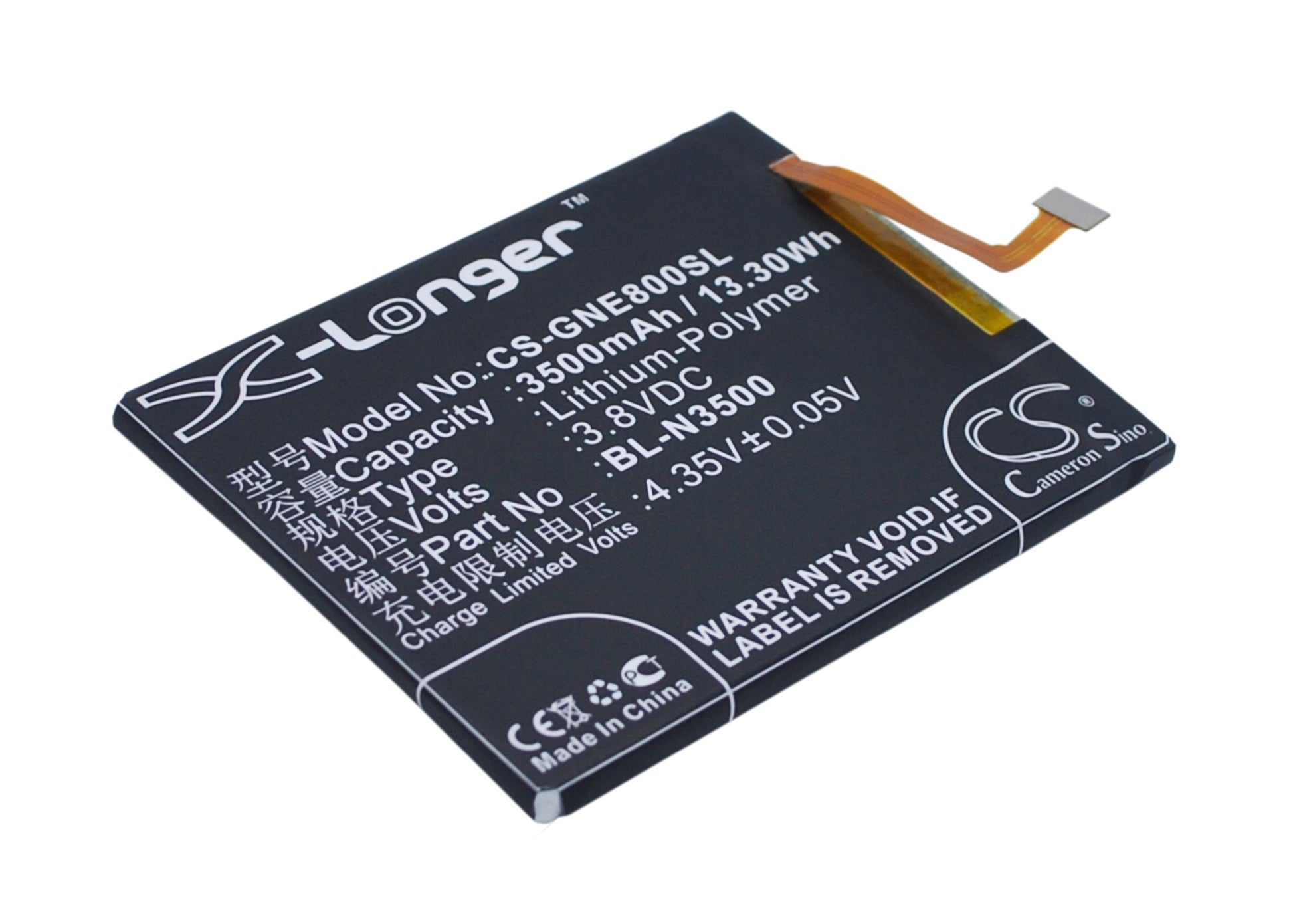 3.8V 3500mAh/13.30Wh Li-Polymer Mobile/SmartPhone Battery for BLU