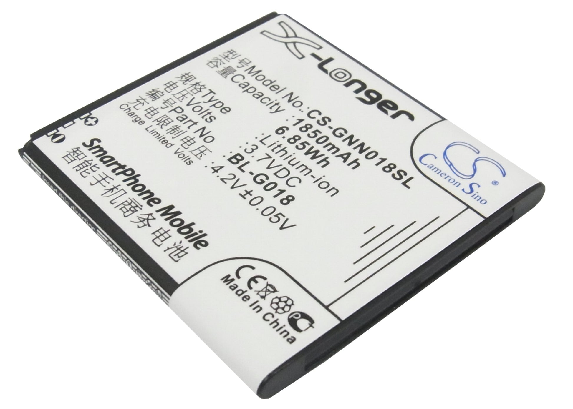 3.7V 1850mAh/6.85Wh Li-ion Mobile/SmartPhone Battery for GIONEE