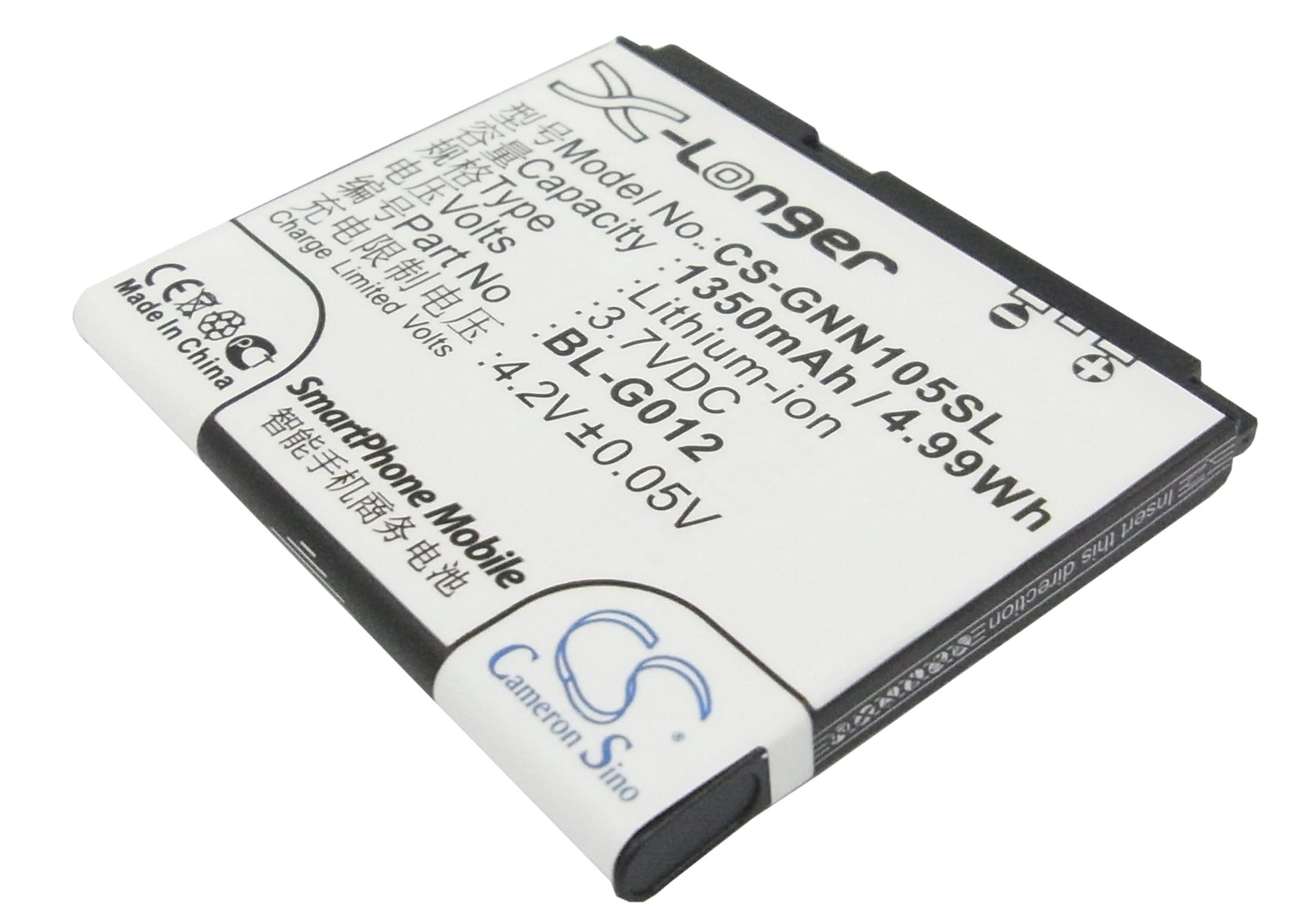 3.7V 1350mAh/4.99Wh Li-ion Mobile/SmartPhone Battery for GIONEE