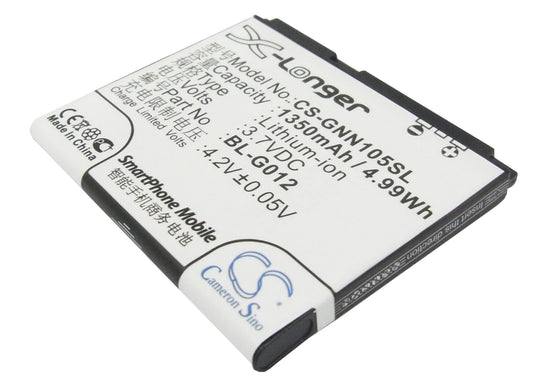 3.7V 1350mAh/4.99Wh Li-ion Mobile/SmartPhone Battery for GIONEE
