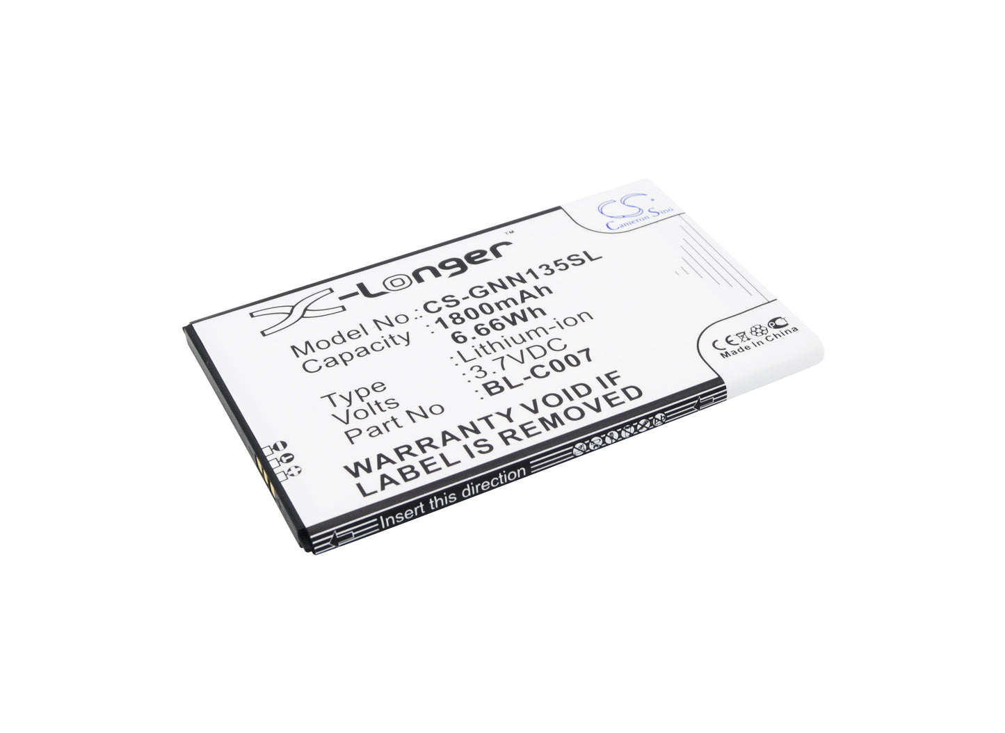 3.7V 1800mAh/6.66Wh Li-ion Mobile/SmartPhone Battery for Fly