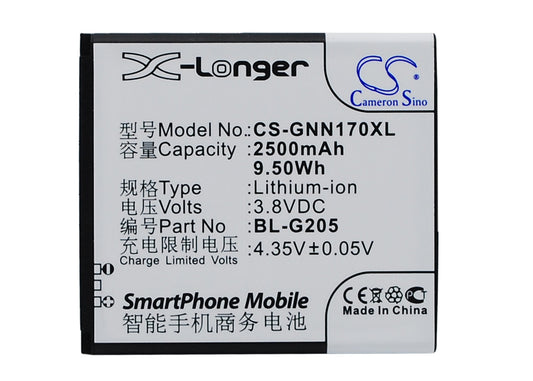 3.8V 2500mAh/9.50Wh Li-ion Mobile/SmartPhone Battery for GIONEE