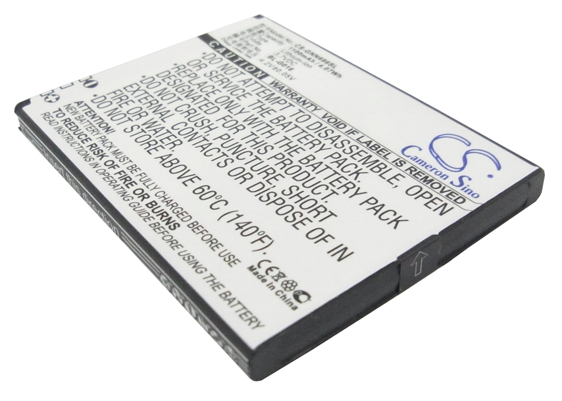 3.7V 1100mAh/4.07Wh Li-ion Mobile/SmartPhone Battery for NGM