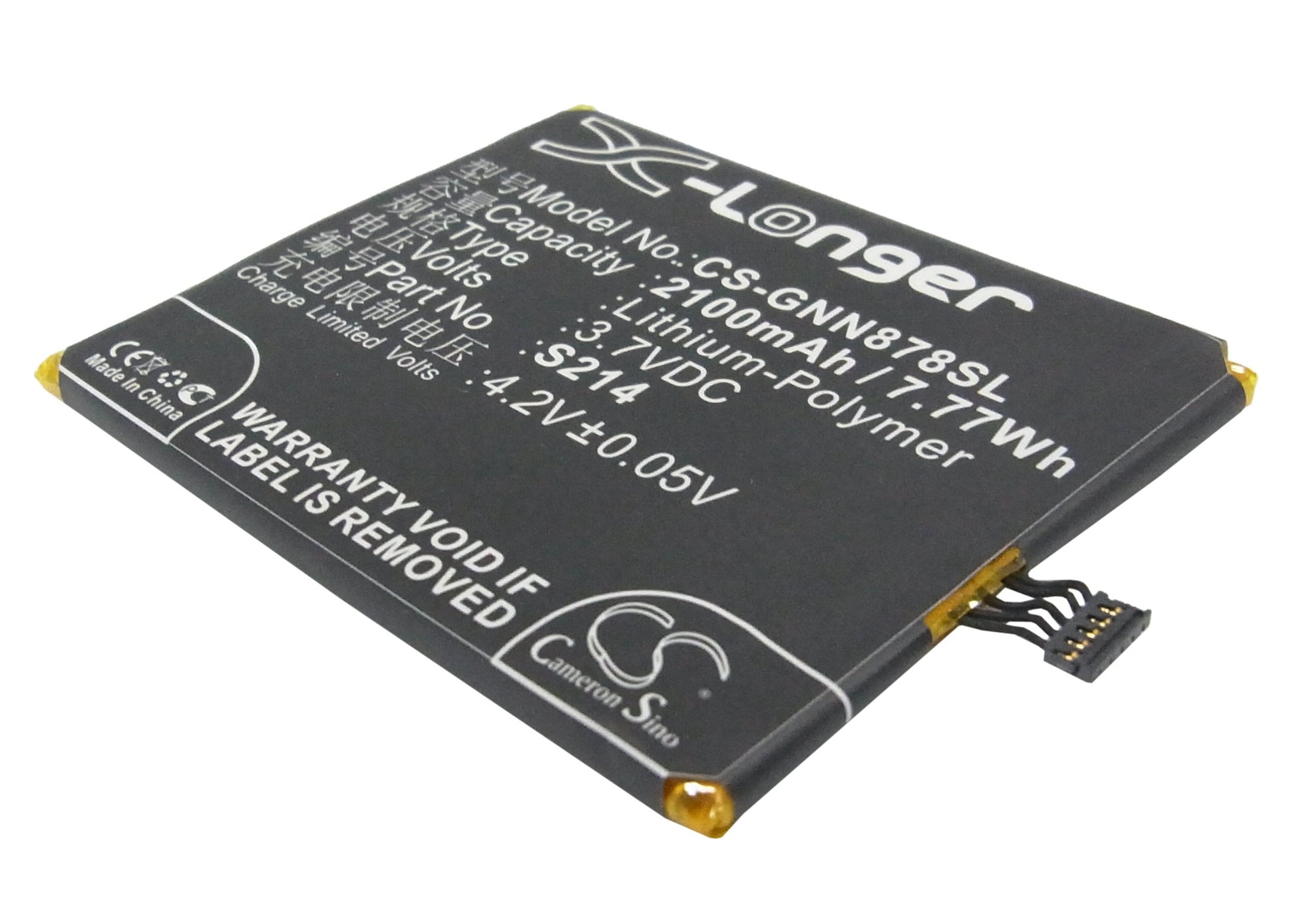 3.7V 2100mAh/7.77Wh Li-Polymer Mobile/SmartPhone Battery for GIONEE