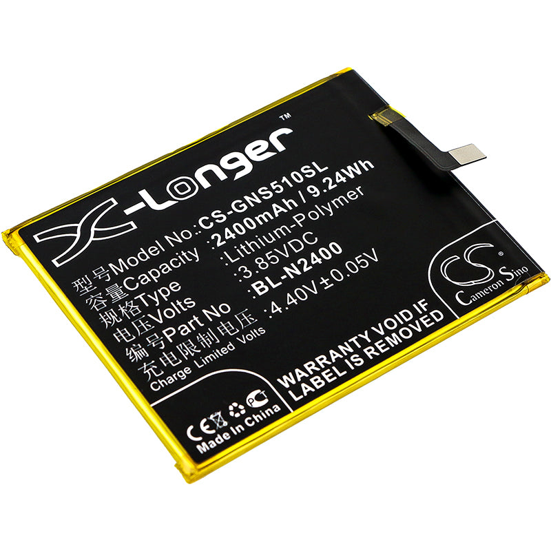 3.85V 2400mAh/9.24Wh Li-Polymer Mobile/SmartPhone Battery for GIONEE