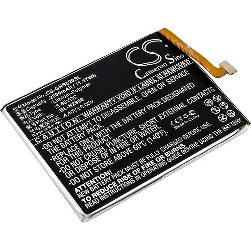 3.85V 2900mAh/11.17Wh Li-Polymer Mobile/SmartPhone Battery for GIONEE