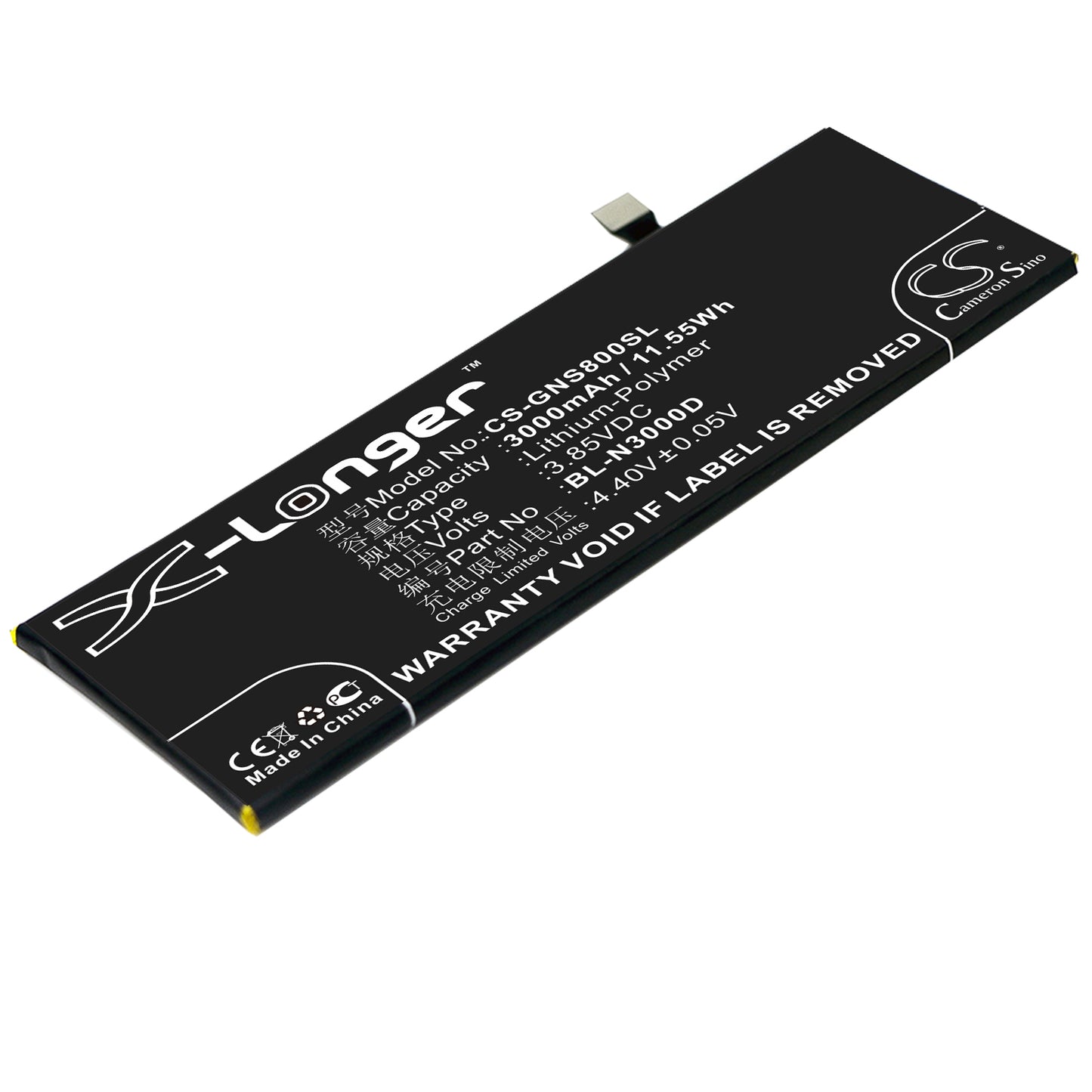 3.85V 3000mAh/11.55Wh Li-Polymer Mobile/SmartPhone Battery for GIONEE