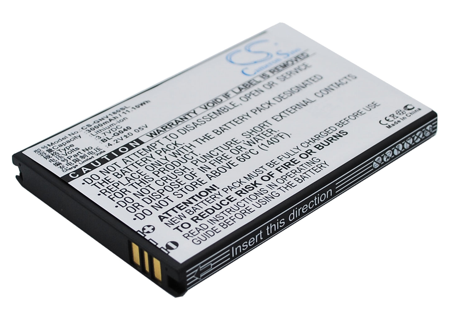 3.7V 3000mAh/11.10Wh Li-ion Mobile/SmartPhone Battery for Fly