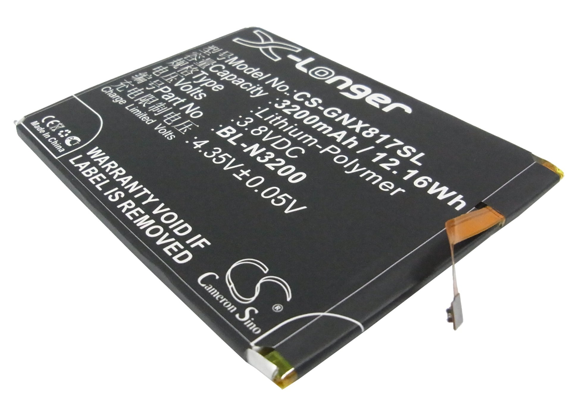 3.8V 3200mAh/12.16Wh Li-Polymer Mobile/SmartPhone Battery for GIONEE