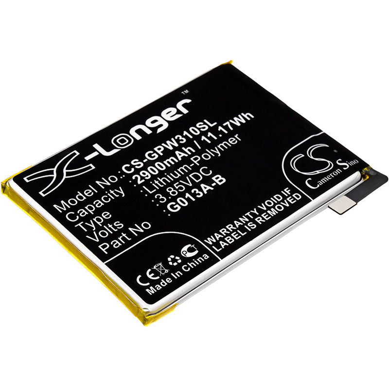 3.85V 2900mAh/11.17Wh Li-Polymer Mobile/SmartPhone Battery for Google