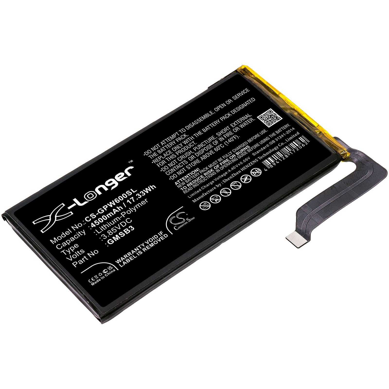 CS-GPW600SL Replacement Battery – Compatible with G9S9B, GB7N6, GR1YH, Pixel 6