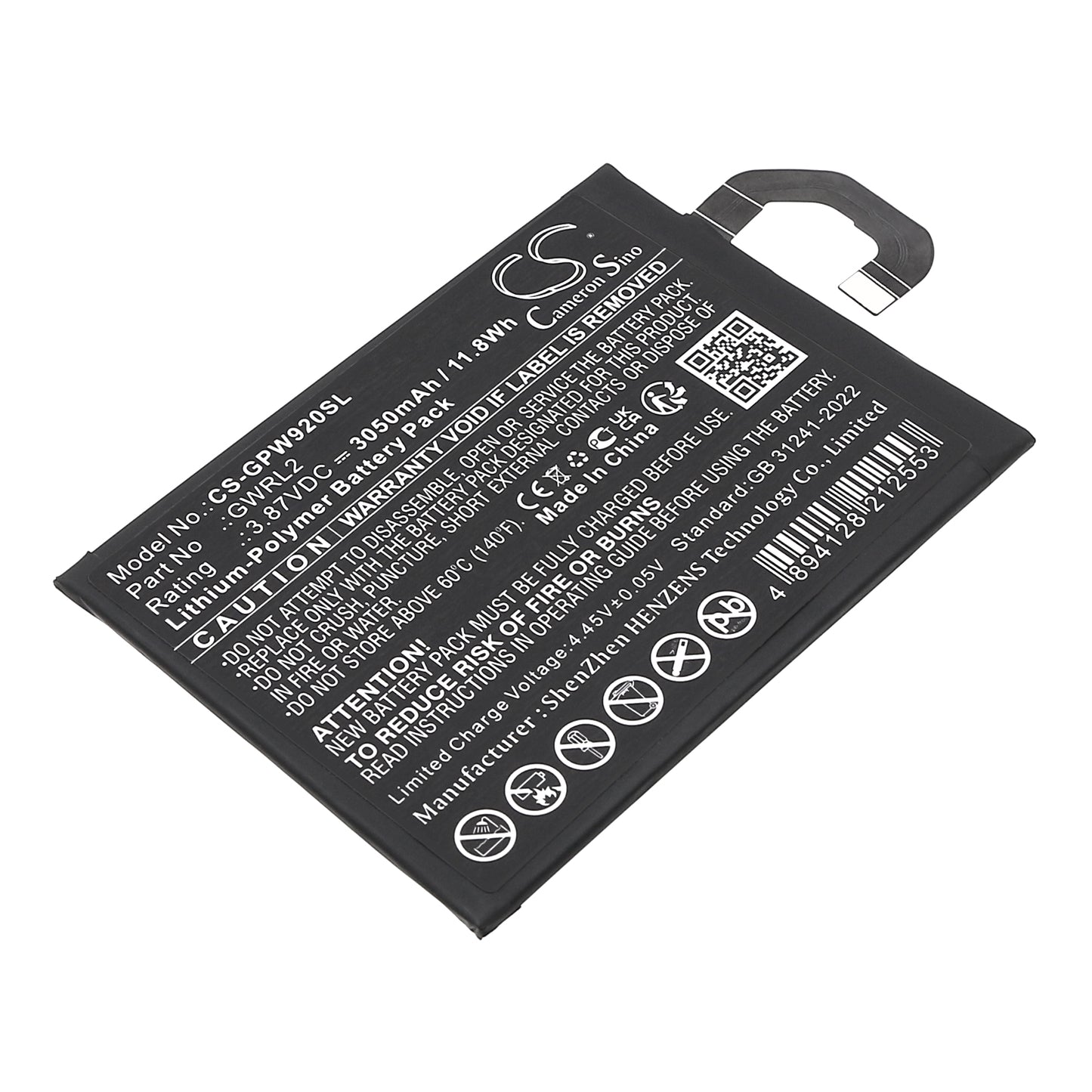CS-GPW920SL Replacement Battery – Compatible with GC15S, GGH2X, Pixel 9 Pro Fold