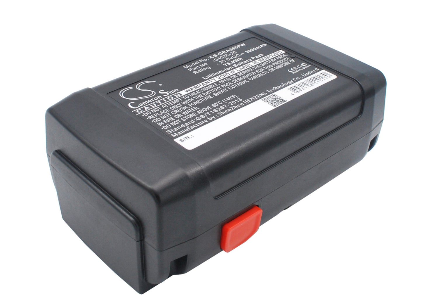 25V 3000mAh/75.00Wh Li-ion Lawn Mowers Battery for Gardena