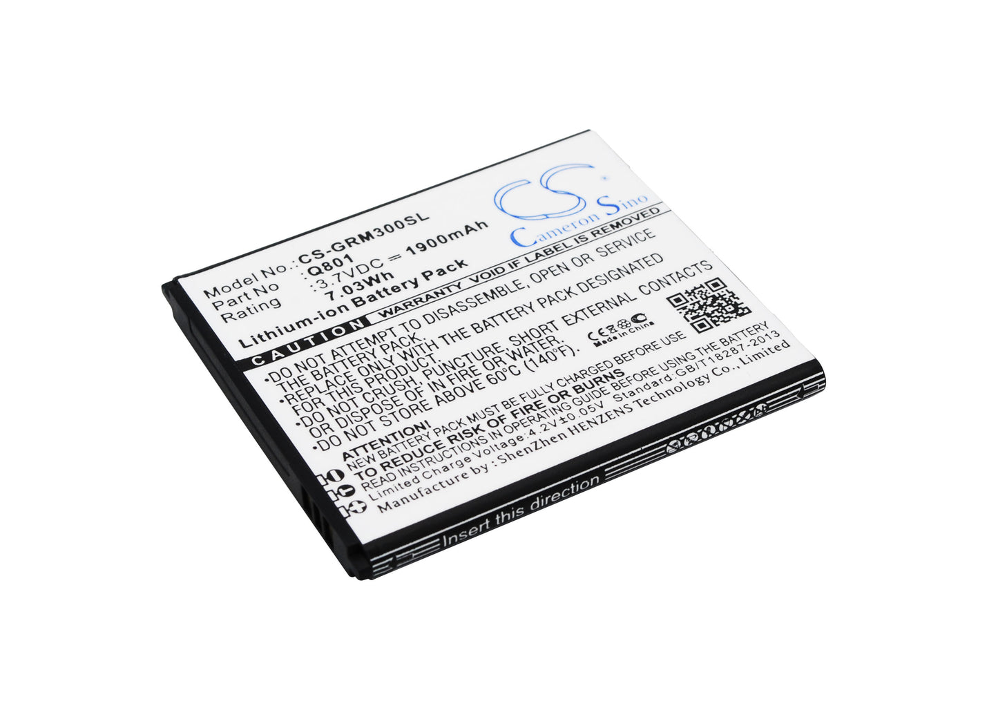 3.7V 1900mAh/7.03Wh Li-ion Mobile/SmartPhone Battery for Green Orange